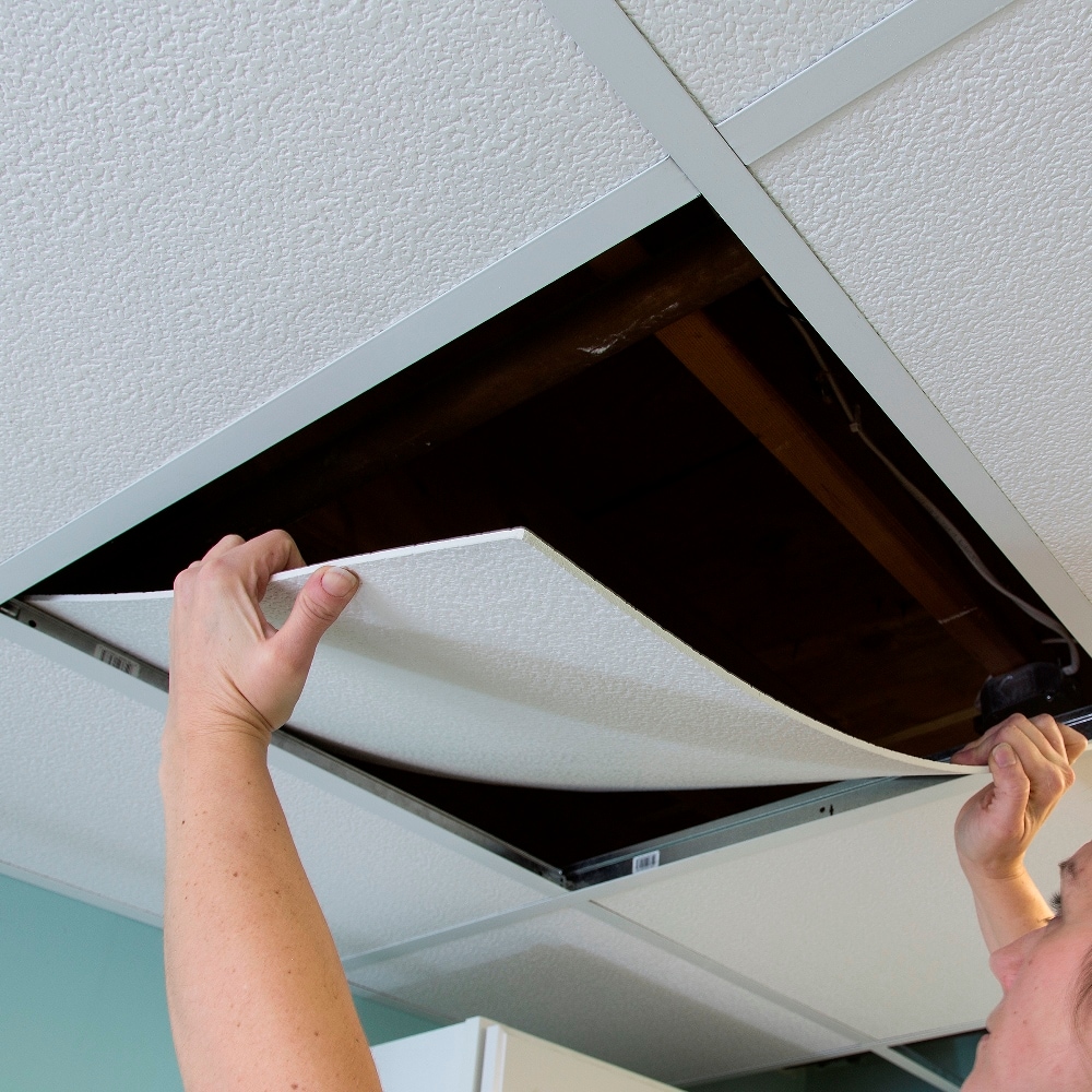 how to cut drop ceiling tiles