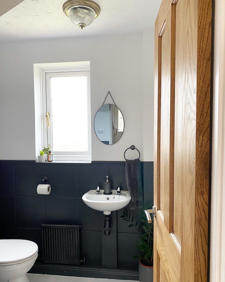 painted bathroom tiles before and after