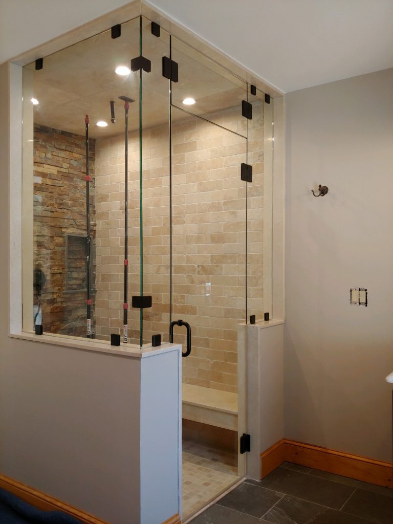 clean glass shower doors