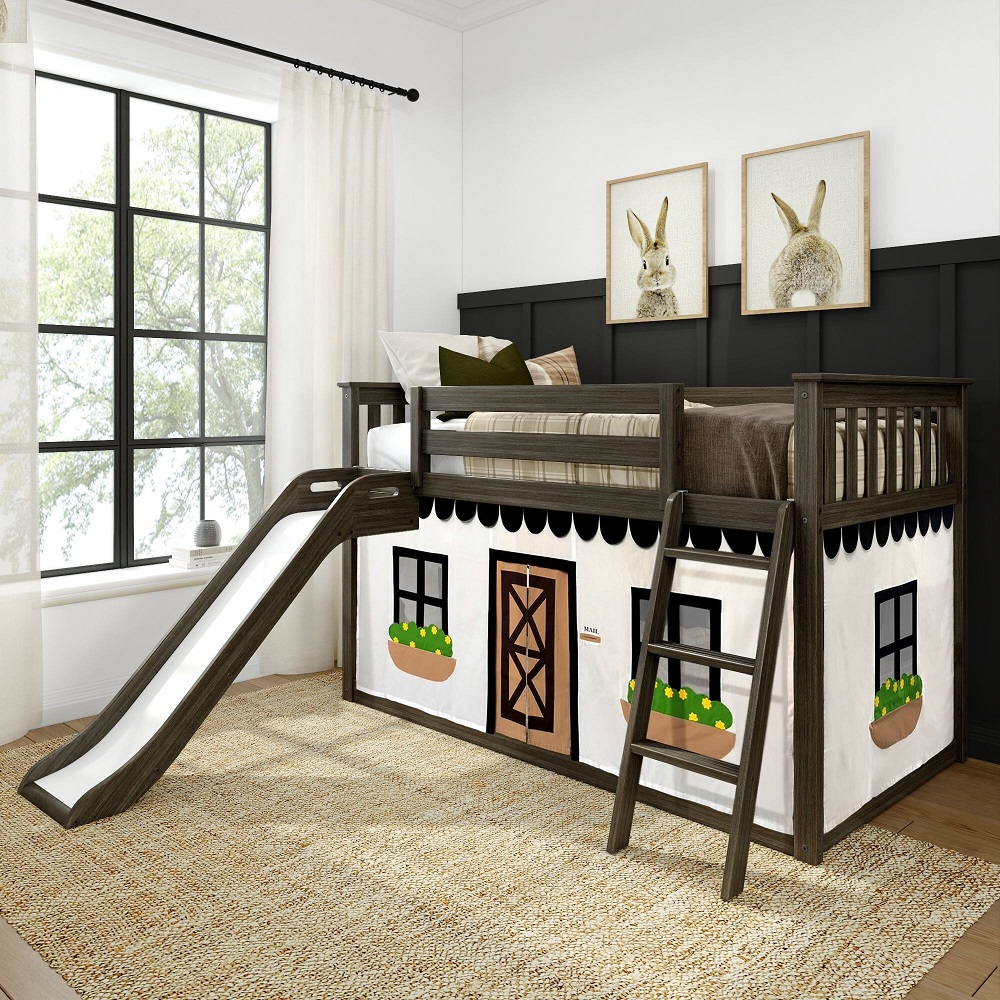 Bunk bed with slide