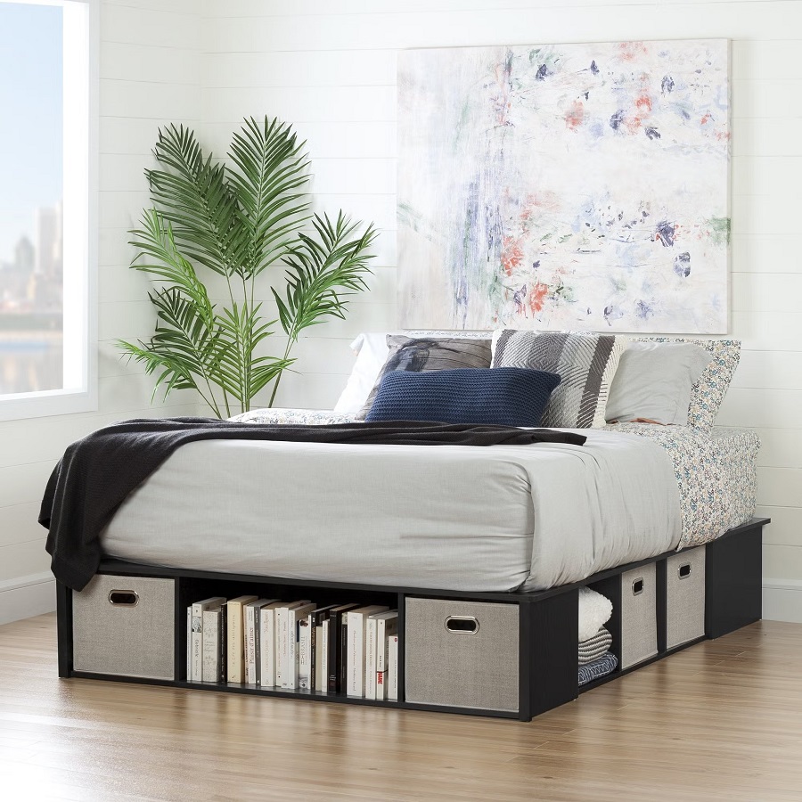 queen storage bed