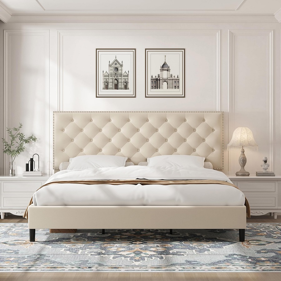 upholstered bed